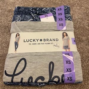 Womens Lucky Brand 3 piece pajama set